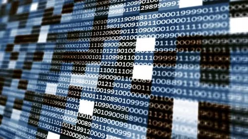 Abstract Digital Binary Code Data Flow Background Loop