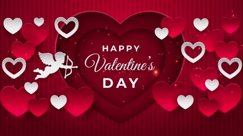 Happy Valentines Day Background 4K Loop