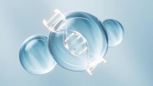 3D DNA Helix Rotating Animation for Science and Medical Projects
