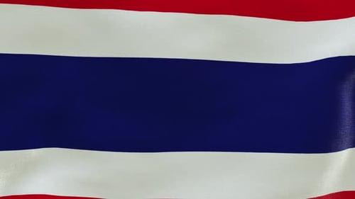 Waving Flag of Thailand Seamless Realistic Loop
