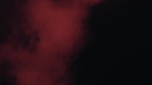 Fluid Red Smoke Cloud Abstract Transition Overlay