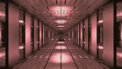 Boucle de mouvement en tunnel hypnotisante au néon