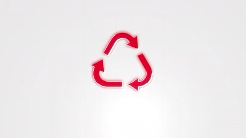 Animiertes digitales Konzept mit recycelter Ikone