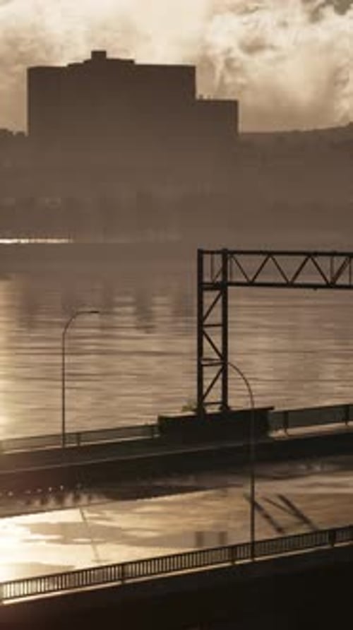 City Overlooking Vast Body of Water