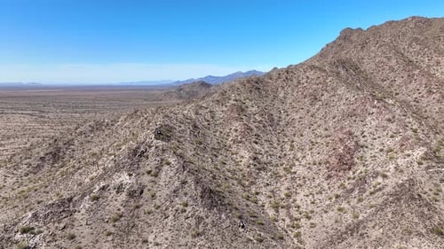Aerial view of the desert landscape, United States.