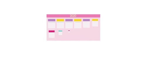 Flat Design New Year Celebration Calendar with Disco Ball