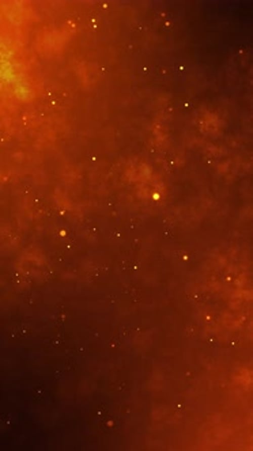 Warm Glowing Red Orange Particles Abstract Background