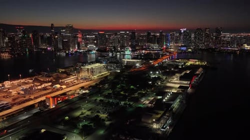 Miami Skyline At Miami In Florida United States.