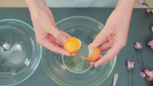 Separating Egg Yolk for Baking Recipe