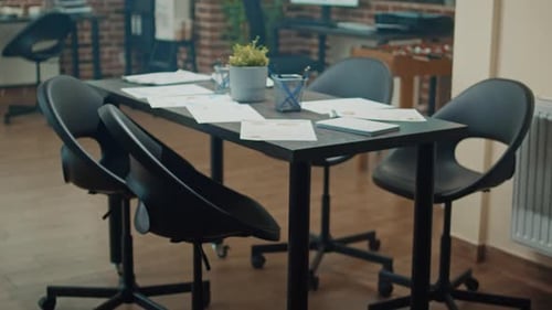 Empty Corporate Meeting Room with Modern Design