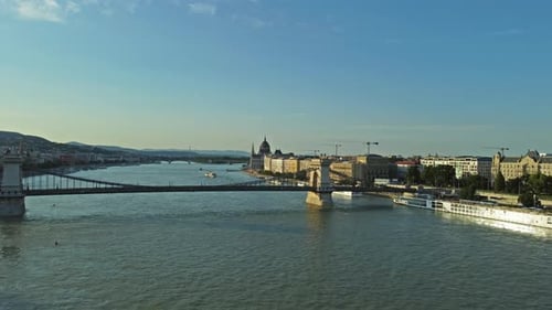 Budapest city and Danube river