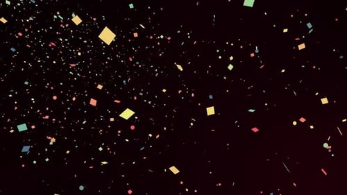 Colorful Celebration Confetti Falling Overlay Background