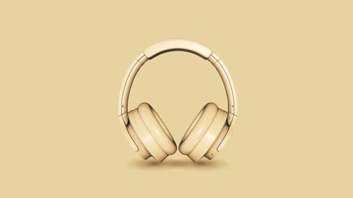 Rotating 3D Headphones Product Animation Loop