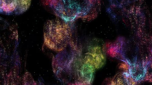 Colorful Particle Fluid Motion Background Loop