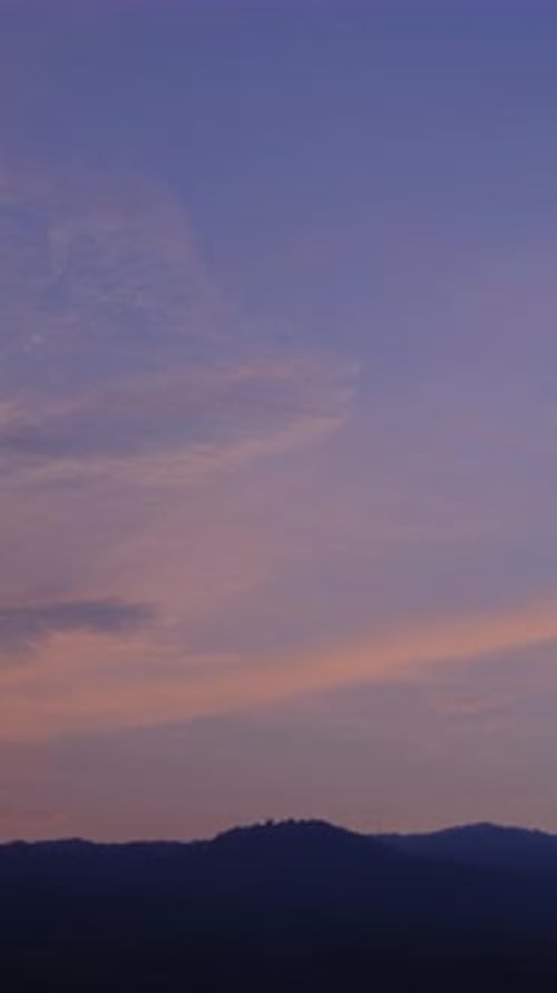 Sunrise Sky Time Lapse Over Mountain Range