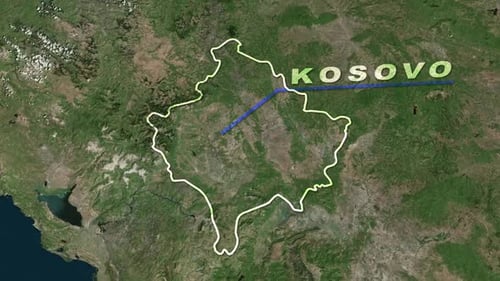 Kosovo Map Animation