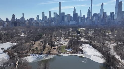 Central Park At Manhattan In New York United States.