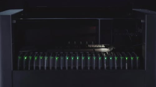 Pick-and-Place with Feeder Trays Illuminated in Green