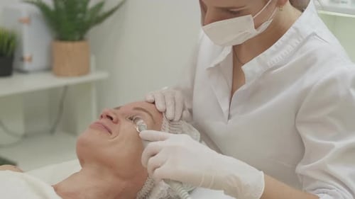 Cosmetic Treatment by Beautician in Clinical Setting
