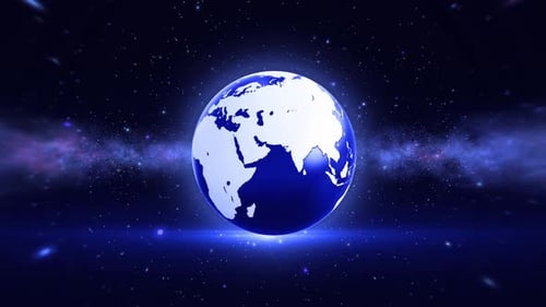 Tierra azul en el universo 4K