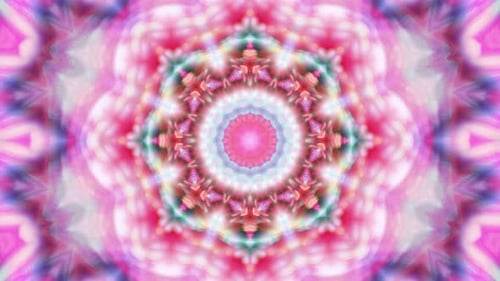 Dynamic Abstract Organic Fluid Kaleidoscope Loop