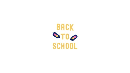 Icono animado de regreso a la escuela