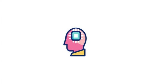 Animierte Ikone des Transhumanismus