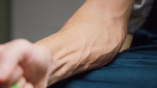 Strong Hand Muscles Closeup