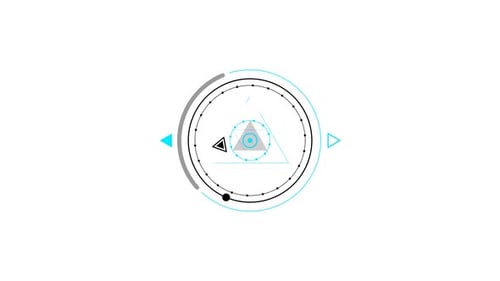 Elemento de navegación HUD circular Scifi en Alpha Channel