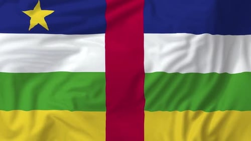 Waving Flag of Central African Republic