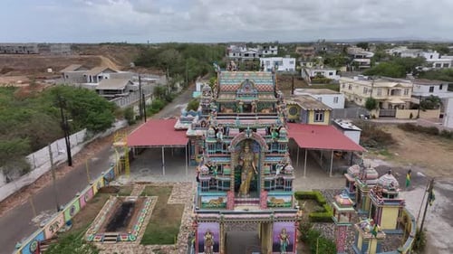 A Small Traditional Hindu Temple On The Island Of Mauritius