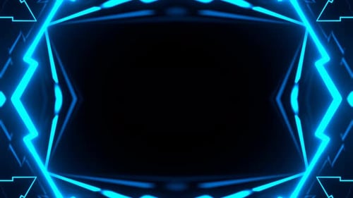 Cyan And Pink Infinite Symmetrical Laser Neon Abstract Background Vj Loop In 4K