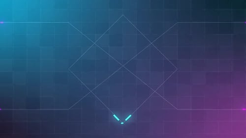 Neon Geometric Logo Reveal Animation