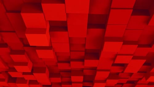 Modern Cube Background Red