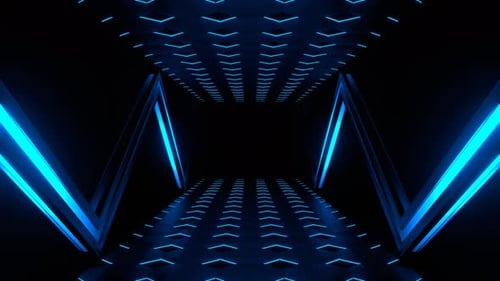 Blauer futuristischer abstrakter bewegter Hintergrund Vj Loop In 4K