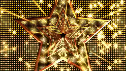 Golden Glittering Star Tunnel Awards Celebration Background