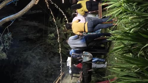 Friends Gather at Night for Backyard Barbecue