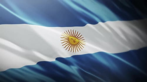 Realistic Waving Argentina Flag Loop