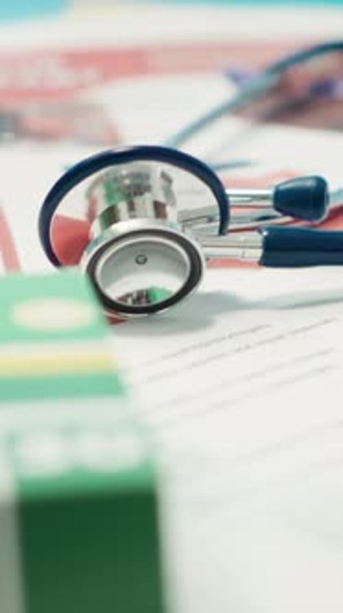 Vertical Video Empty Office in a Private Clinic Designed with x Ray Machine and Modern Tools