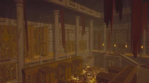 Old Library : Flowing Banners & Curtains