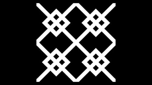 Kaleidoscope Collection: Luma matte transition of four diagonal shaped elements expanding and mergin