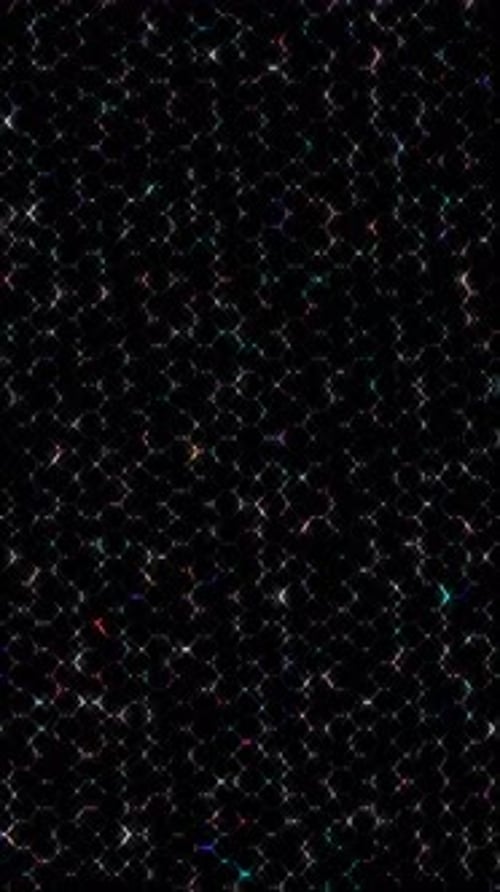 3D shining bright dots set colorful line wave motion, on black background