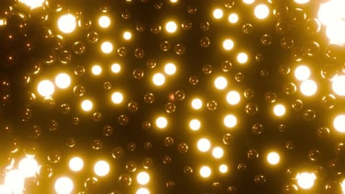 Bubble Sphären-Hintergrund für Show VJ Loop-Animation mit gelben Lichtern