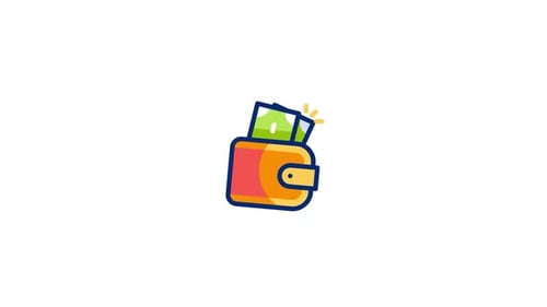 Animiertes Wallet-Symbol