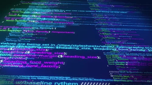 Programmes informatiques et Code Web, défilement