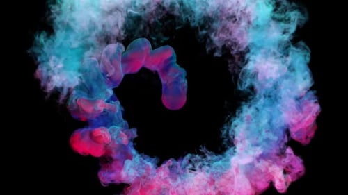 Abstract Colorful Smoke Fluid Reveal Transition