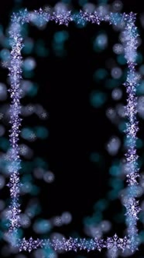 Vertical Frame with Snowflakes