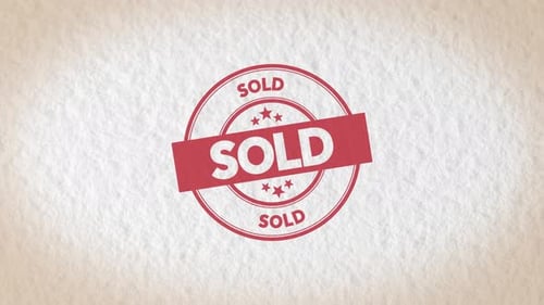 Realistic Hand Stamps SOLD Seal on Textured Paper