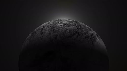 Uncommon planet on space animated black background graphics design