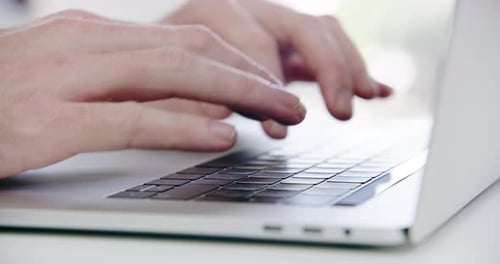 4k video footage of a businessman using his laptop at the office